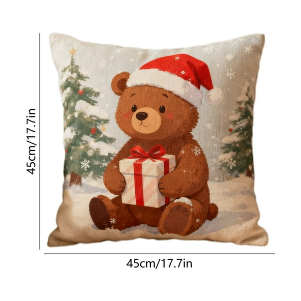 Adornos navideños, adornos navideños, regalos navideños, decoración navideña, regalos de ambiente festivo, fundas de almohada estampadas navideñas, fundas de almohada para el hogar, funda de almohada