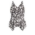 thumbnail image 4 of Avenue Women's Plus Size Sharkbite Print Tankini Top, 4 of 5