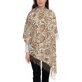 thumbnail image 4 of Cauagu Indian Paisley1 Print Women Wrap Shawl tassels Scarves Retro Scarf 77.6"X28.3", 4 of 8