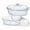 1.9QT clear, variant on 62 oz Oval Glass Casserole Dish with Glass Lid