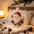 thumbnail image 6 of ZhangC Christmas Pearl Diamond Painting Suncatcher Kit DIY Craft Santa Claus Shape Pre-Assembled Metal Chain 3D Mixed-Sized Pearl Beads, 6 of 6