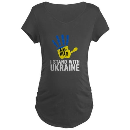 

CafePress - Ukrainian I Stand With Ukraine S Maternity T Shirt - Maternity Dark T-Shirt