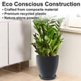 thumbnail image 3 of Active Mind Ltd Round Plant Pots – 12-Inch Planters with Tray, Space-Saving Design for Apartments, Rooftop & Office Greenery (Black), 3 of 8