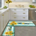 thumbnail image 3 of Teal Kitchen Rugs Set of 2 - Kitchen Floor Mats Non-Slip Backing - Kitchen Mat Washable Doormat Runner Rug Set for Home Accessories and Decor 17x47.2 and 17x30 inches., 3 of 6
