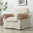 thumbnail image 2 of Set of 2 Jacquard Stretch Sofa Armchair Armrest Covers Anti-Slip Furniture Protector Armrest Slipcovers for Sofa Recliner with Free Fixing Tools Twist Pins, 2 of 6