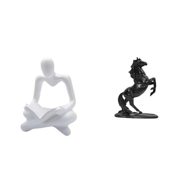 Figura De Caballo Pensador Abstracto Creativo, Escultura Artesanal, Adorno Para Sala De Estar, Paisaje, Decoración De Dormitorio