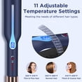 thumbnail image 6 of Infrared Titanium Flat Iron, IG INGLAM 1.75-Inch Wide Hair Straightener for Thick Hair, Prussian Blue, 6 of 9