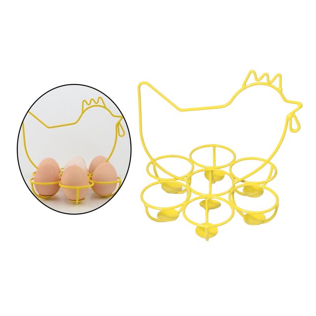 Soporte para huevos, soporte para de almacenamiento de huevos para cocina, decoración para hogar , AMARILLO Macarena titular de huevo
