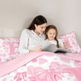 thumbnail image 5 of jejeloiu Kawaii Cow Print Cowgirl Boot 7-Piece Bedding Comforter Set For Kids,Girly Bow Monogrammed H King Bedding Sets For Girls,Pink Reversible, 5 of 7