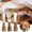 White_Hot#816, variant on Stainless Steel Butter Knife Fork Spoon Set with Wooden Handles for Sandwiches, Cheese, and Parties