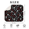 thumbnail image 4 of Paw Prints and Bones Dish Drying Mat for Kitchen 1 Pack, Ultra Absorbent Microfiber Dishes Drainer Mats,16"x18", 4 of 6