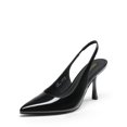 thumbnail image 1 of DREAM PAIRS Zapatos de Tacón Bajo con Tira Trasera para Mujer Negro 6.5, 1 of 7
