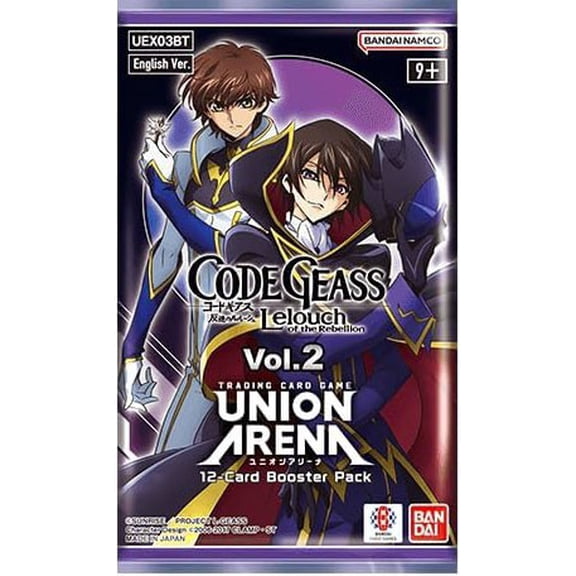 Union Arena TCG Code Geass Lelouch of the Rebellion Volume 2 Booster Pack (12 Cards)