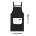 thumbnail image 3 of Unisex Waterproof and Oil-Resistant Kitchen Apron with Adjustable Neck Strap, Wipeable PVC Material, Front Pocket, 70 x 68 cm, Multicolor, 3 of 6