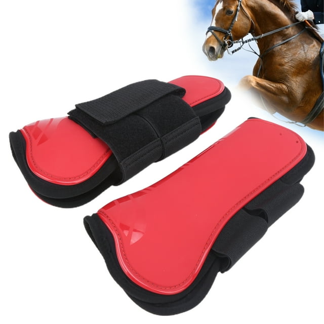 Bottes de Tendon pour Cheval, 2 Pcs Ouvertes devant / Enveloppes de Jambes de Cheval Protecteur de Jambes de Cheval pour Saut Randonnée
