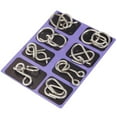 thumbnail image 2 of SSNTSY Brain Teaser, Set of 8 Metal Wire Puzzle Toy, IQ Test Disentanglemen Puzzle Ring for Home Education, 2 of 7