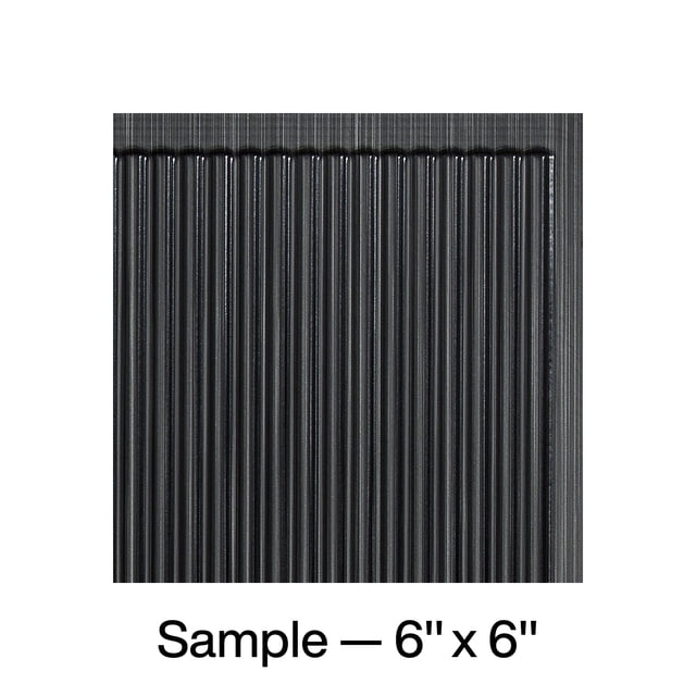 FASÄDE Rib Decorative Vinyl Backsplash Panel in Brushed Onyx (6X6 Inch Sample)