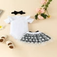 thumbnail image 3 of Combinaison à Manches Courtes pour Filles + Robe Mi-Longue + Bandeau, 3 of 9