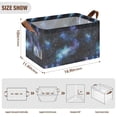 thumbnail image 7 of Yayeee Foldable Storage Basket for Shelves Waterproof Cloth Bins with Handles, Watercolor Galaxy, 7 of 7