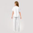 thumbnail image 4 of Abcomgle Girls 2 Piece Outfits 4-16 Solid Short Sleeve Tee Top and Wide Leg Pants Set Cute Trendy Girls Activewear Sets,5-6 Years, 4 of 4