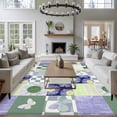 thumbnail image 4 of Spring Floral Checkered 5'x7' Area Rug, Sage Green Purple Buffalo Plaid Washable Non-Slip Soft Rugs, Low-Pile Large Carpet for Living Room Bedroom Dining Room, Non-Shedding Accent Rug, 4 of 9