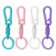 thumbnail image 1 of Uxcell Keychain Clips with O Rings, Quick Release Key Chain Rings Metal Key Ring Holder Spring Snap Hook Organizer for Car Keys, Backpack, Women, Man Pink/Purple/White/Blue, 1 of 7