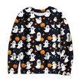 thumbnail image 4 of Halloween Tops for Women Pumpkin Graphic Crew Neck Long Sleeve Fashion Funny Party Pullover Top Multicolor 02 XXL, 4 of 6