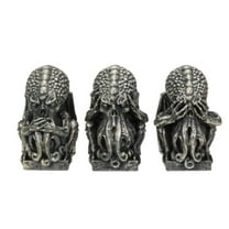 Pacific Giftware Cthulhu See Hear Speak No Evil Resin Figure Statues Set