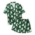 thumbnail image 5 of Glisme Halloween Pajamas Women Hallomas Printed Short Pyjama Set Breathable Loungewear Dark Green , Xs, 5 of 5