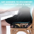 thumbnail image 3 of Premium Floral Pattern Memory Foam Seat Cushion Ergonomic Chair Pad for Office Chair, Car, Airplane & Bleachers Sciatica, Tailbone Hip & Back Pain Relief - Chair Cushion for Long Office Workers., 3 of 5