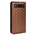 thumbnail image 6 of Flip Wallet Case for Google Pixel 6A, Plating PU Leather with RFID Blocking Credit Card & Cash Slot Kickstand Magnetic Closure Full Protective Phone Cover Women Men for Google Pixel 6A, Brown, 6 of 7