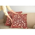 thumbnail image 2 of Ambesonne Antique Throw Pillow Cover 2 Pack, Vector Thai Culture, 18", Ruby, 2 of 7