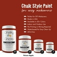 thumbnail image 4 of Chalky Chicks 4 Fl Oz Matte Poison Apple (Dark Red) Chalk Paint for Furniture Without Sanding - No Prep Furniture Paint No Sanding All in One for Crafts, Wood, Cabinet, Metal, Dresser, Farmhouse, 4 of 9