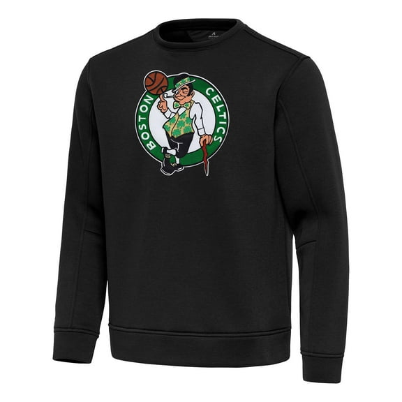 Men's Antigua Black Boston Celtics Relevant Pullover Sweatshirt