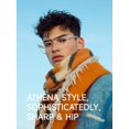 thumbnail image 2 of Gafas Blue Light Icesor Athena cuadradas de gran tamaño unisex, 2 of 9