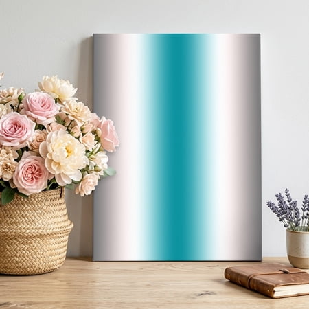 Canvas Wall Art Turquoise Gray Ombre Framed Canvas Prints for Bedroom Living Room Farmhouse Teal Gradient Modern Art Gallery Wrapped Wall Decor for Home Office Gifts 12 x18 Ship Next Day