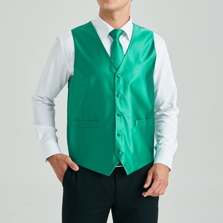 green emerald velvet dress Mens Couture 1910 Power Stretch Vest in Brown #4371VS Green / 5XL