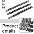 thumbnail image 2 of 3pcs Socket Storage Rack Socket Organizer Tray 350mm Socket Rail 1/4 3/8 1/2in, 2 of 7