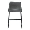 thumbnail image 3 of Smart Counter Stool Charcoal Counter Stool, Transitional Style, Plush and durable faux leather fabric, Plywood, Indoor Bar, 3 of 5
