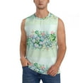 thumbnail image 2 of Goofa Succulent Printed Men's Sleeveless T-Shirt - Athletic Gym Workout Tank Top for Men - Moisture-Wicking, UPF 30+ Quick-Dry Muscle Tee-Medium, 2 of 8