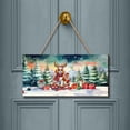 thumbnail image 2 of Merry Christmas Santa Reindeer Antlers Cavalier King Charles Spaniel Sleigh Xmas Winter Holiday Landscape Wood Sign Dog Lover Gifts Hanging Wall Home Decor - 00023, 2 of 5