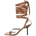 thumbnail image 2 of STAUD Womens Nicola Gladiator Leather Strappy Gladiator Sandals, 2 of 5