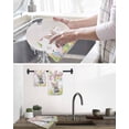 thumbnail image 5 of Easter Bunny Kitchen Dish Towels for Drying Dishes Set of 4, Colorful Easter Eggs Spring Pink Peach Flowers Waffle Weave Microfiber Hand Tea Bathroom Towels Quick Dry & Absorbent Towel 15.7x23.6, 5 of 7