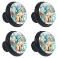thumbnail image 2 of 4 Pcs Kangaroo Knobs for Kitchen Cabinet Cupboard Dresser Bookcase Drawer Pulls Handles Round Home Decor, 2 of 8