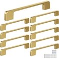 thumbnail image 1 of Tiradores para Cajones, 10 Piezas Manijas para Gabinetes Dorado Mate, Jaladeras para Cajones Agarraderas Tiradores para Gabinete, Jaladera para Mueble para Cocina, Baño y Dormitorio, 1 of 4