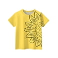 thumbnail image 3 of CCRFTGI Cute Shirts for Kids Girls 10-12 Summer Short Sleeve Sunflower Graphic Printed Tee Tops Casual Soft Lightweight Big Sister Outfit Crew Neck T-Shirts Ginger 11-12 Years, 3 of 4