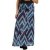 Women's Blue Triangular Maternity Mosaic Maxi Skirt