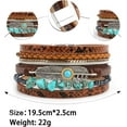 thumbnail image 7 of Leander Leopard Bracelet for Women, Boho Leather Wrap Multi-Layer Pearl Crystal Bracelet Bangle Jewelry, 7 of 7
