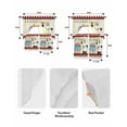thumbnail image 6 of Chef Kitchen Curtains Swag Valance and Tier Curtains Set 24 Inch Length, Red Fruit Cake Hat Kitchen Gourmet Vintage Rod Pocket Drape Panels Pair Swag Curtains for Bathroom/Cafe/Window, 6 of 6