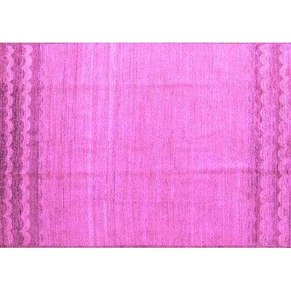 Ahgly Company Indoor Rectangle Solid Purple Modern Area Rugs, 3' x 5'